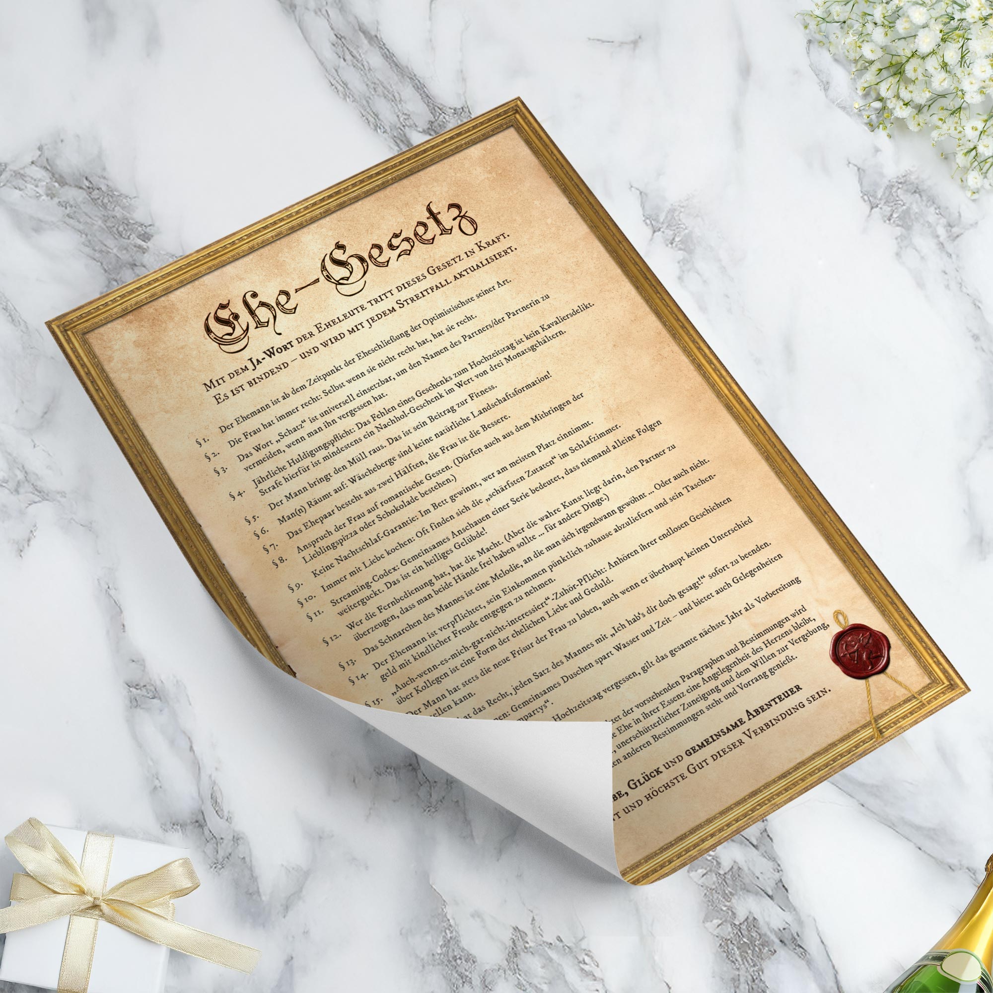XXL Poster Ehegesetz - Historisches Design XXL Poster Ehegesetz - Historisches Design