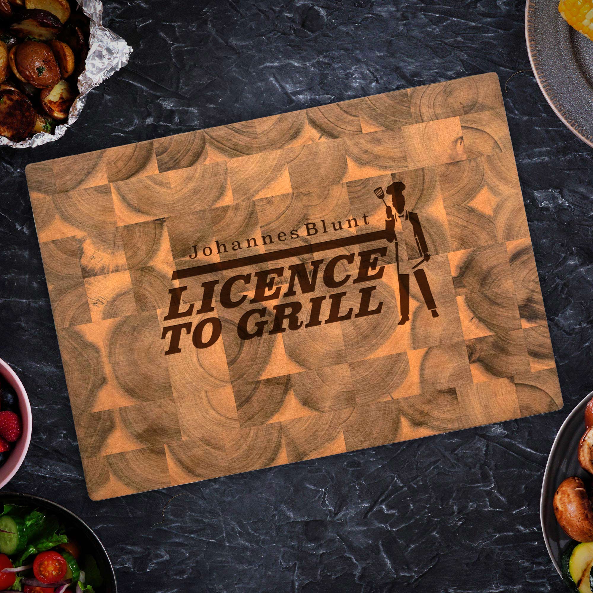 Schneideblock aus Akazienholz - Licence to Grill