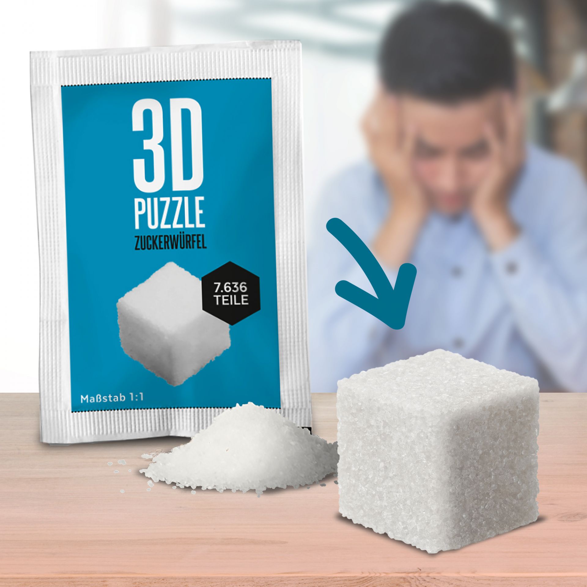 3D Puzzle Zuckerwürfel - 7636 Puzzleteile