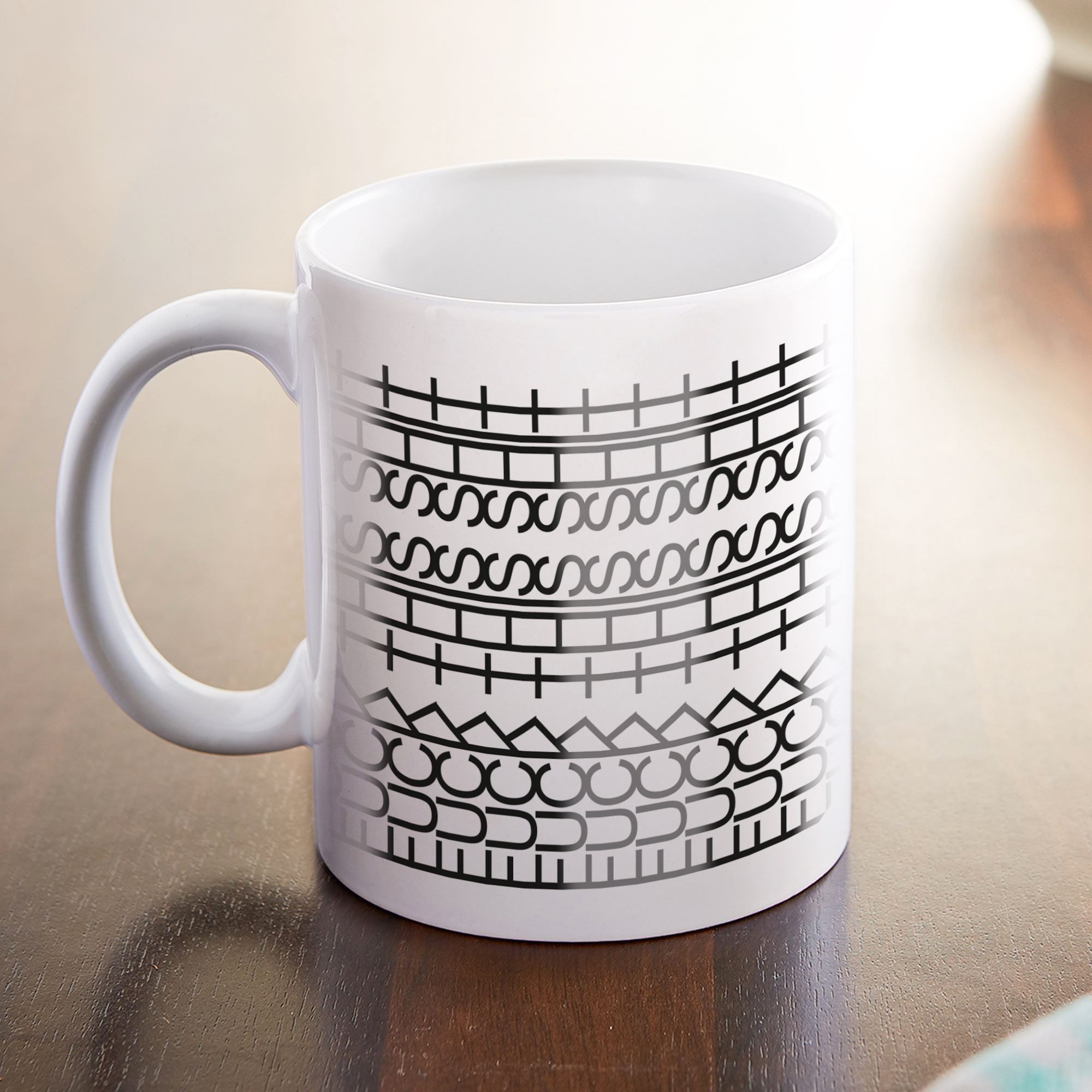 Fuck This Shit Tasse – lustige Kaffeetasse mit versteckter Botschaft