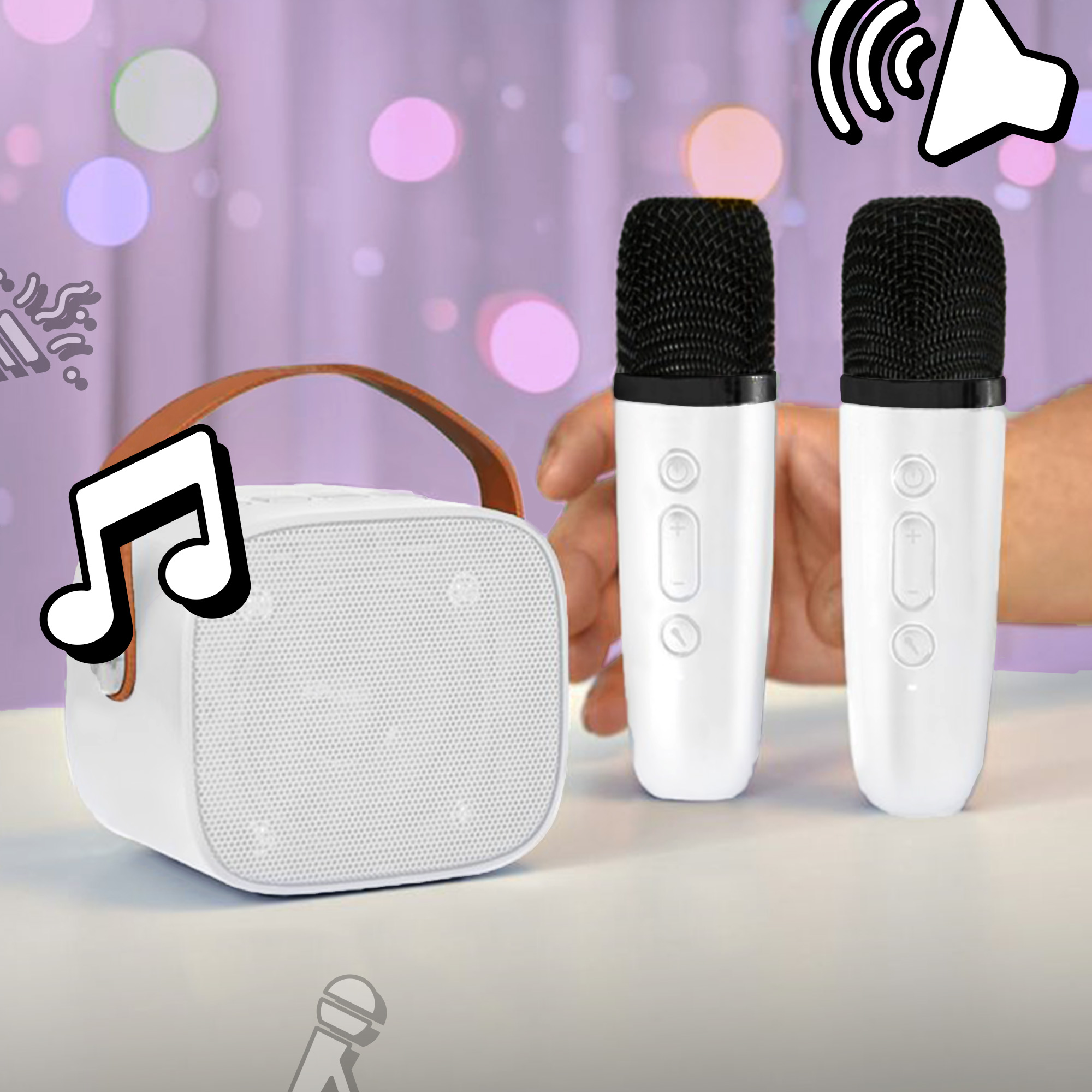 Kabelloses Karaoke to go mit 2 Mikrofonen
