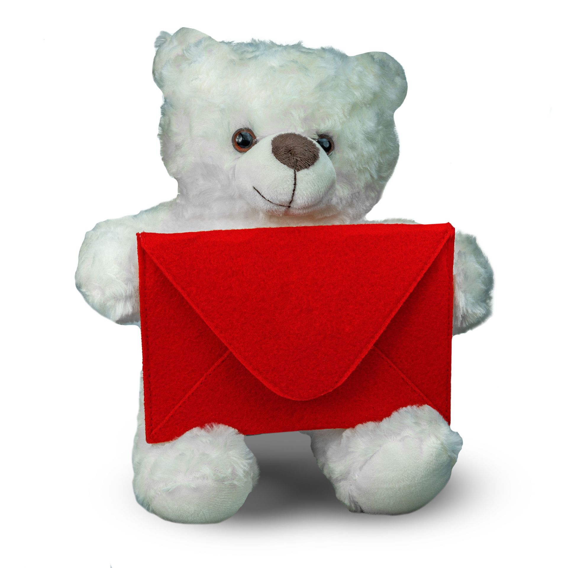 Teddybär Bote - roter Briefumschlag