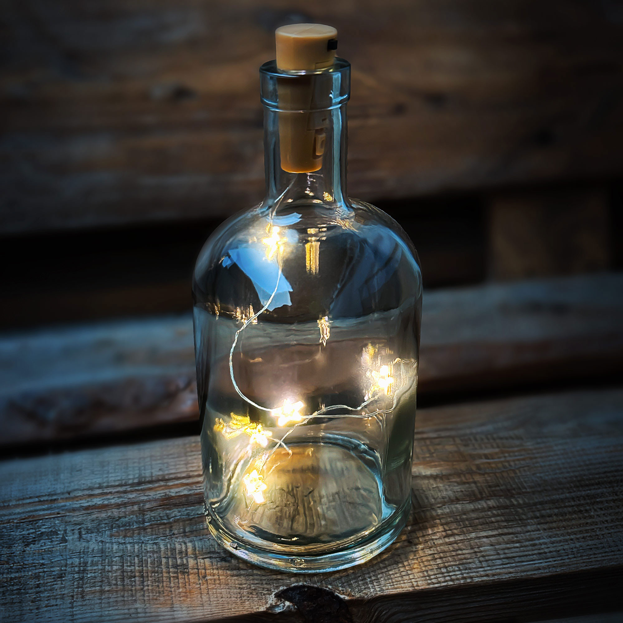 Lichterkette für Flaschen - Stern LEDs Lichterkette für Flaschen - Stern LEDs