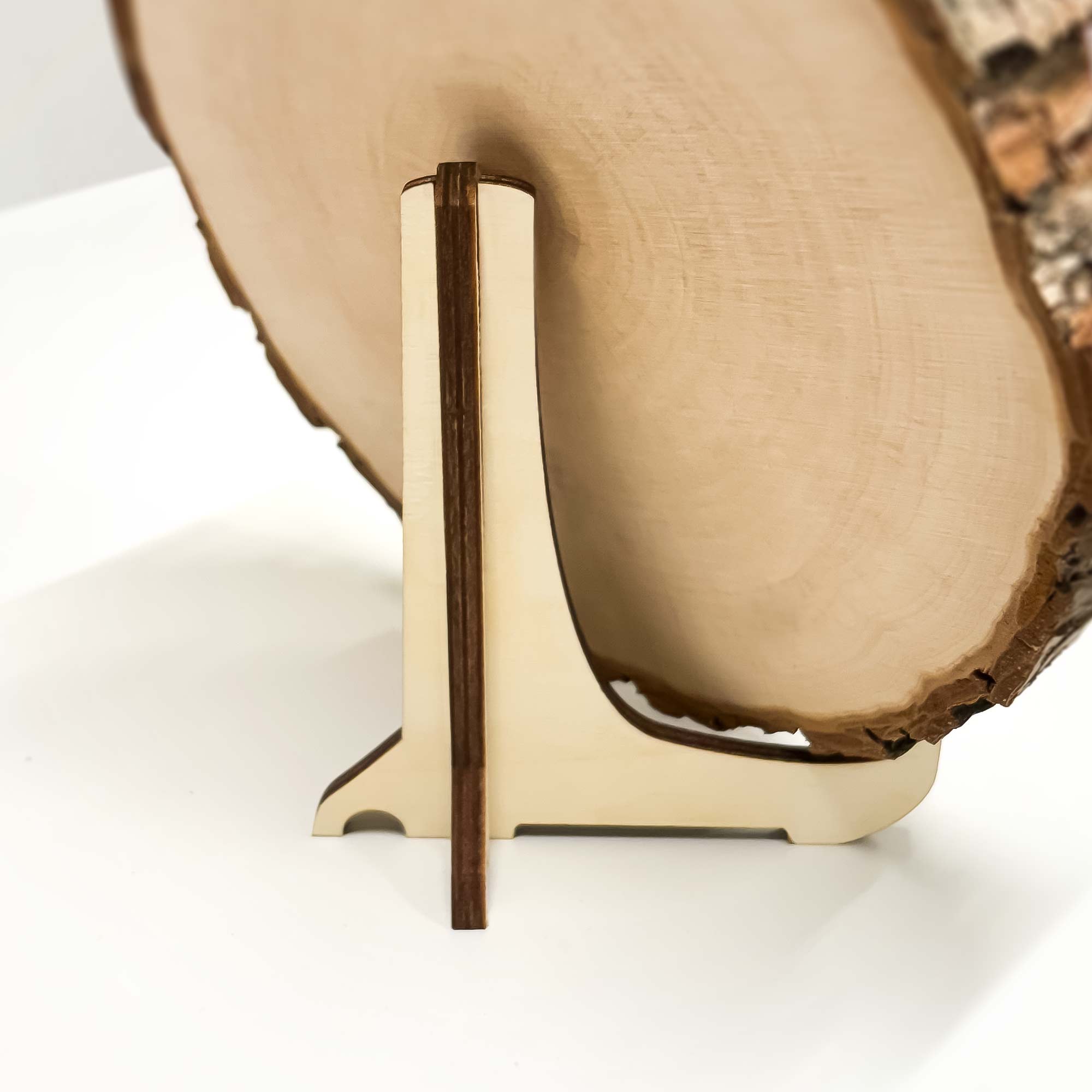 Holzständer für Baumscheiben - Displayständer als Aufsteller Holzständer für Baumscheiben - Displayständer als Aufsteller