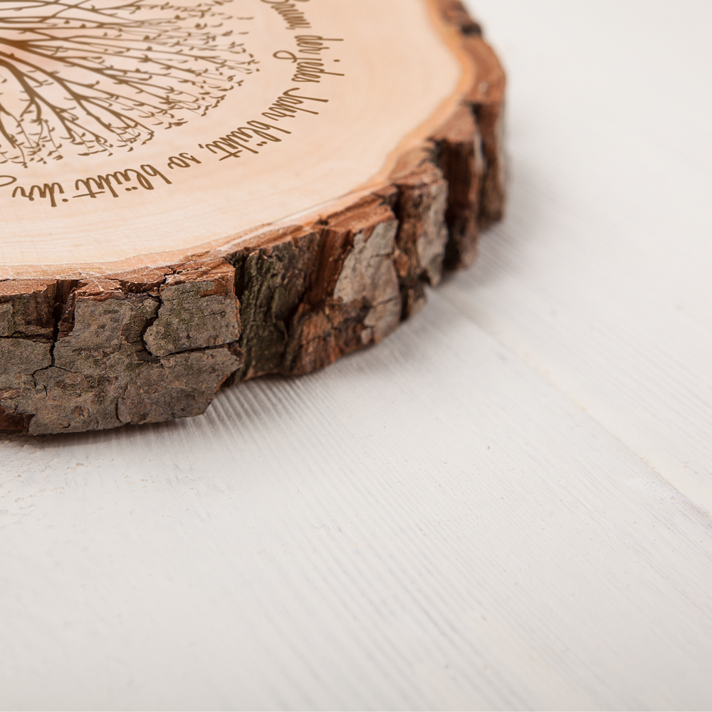 Baumscheibe mit Gravur - Ehebaum