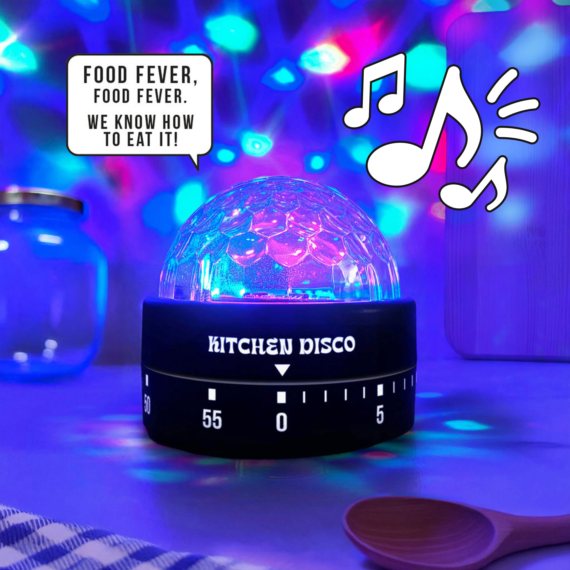 Küchentimer Discoball - Küchenuhr mit Musik Küchentimer Discoball - Küchenuhr mit Musik
