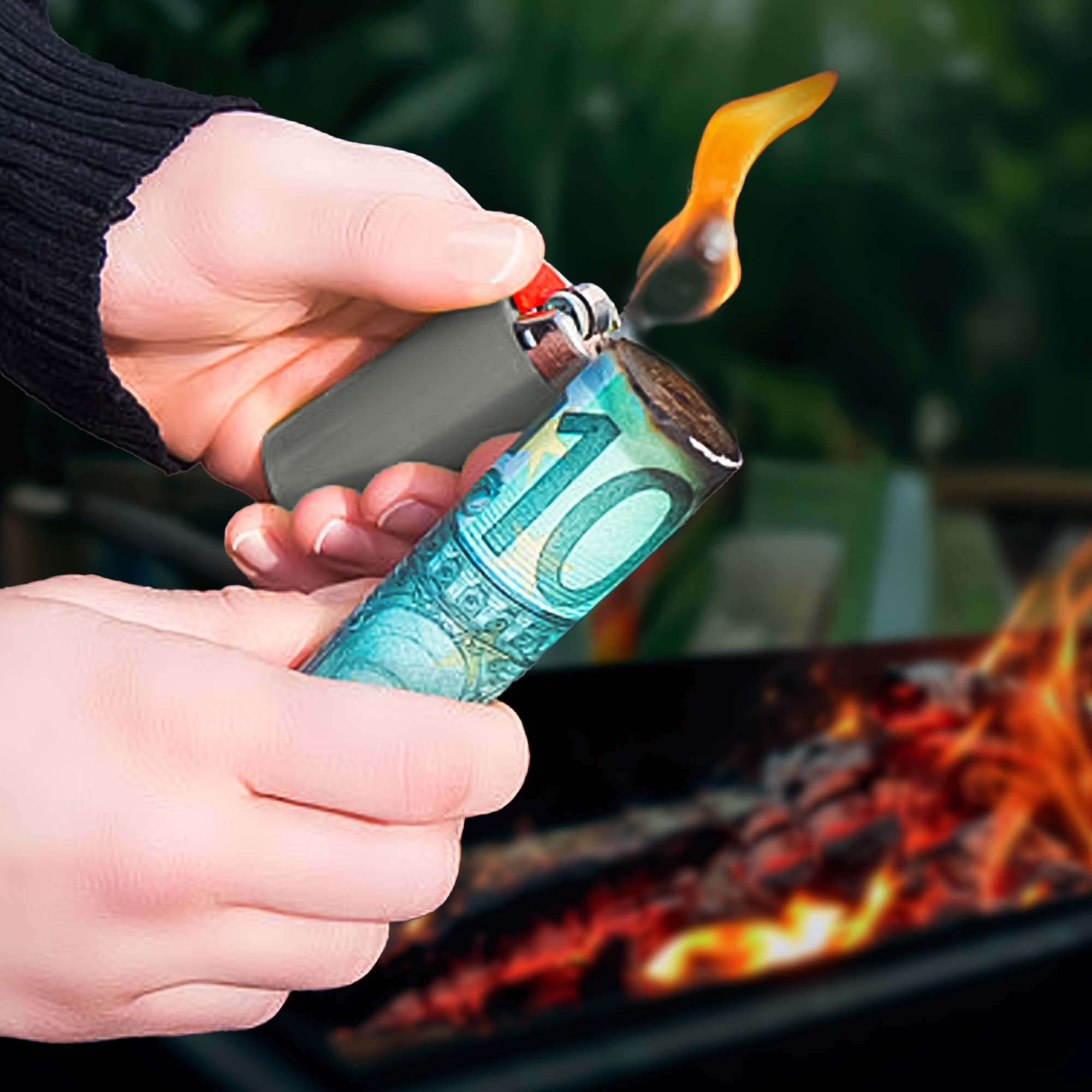 Grillanzünder 100 Euro - Scherzartikel im 3er Set